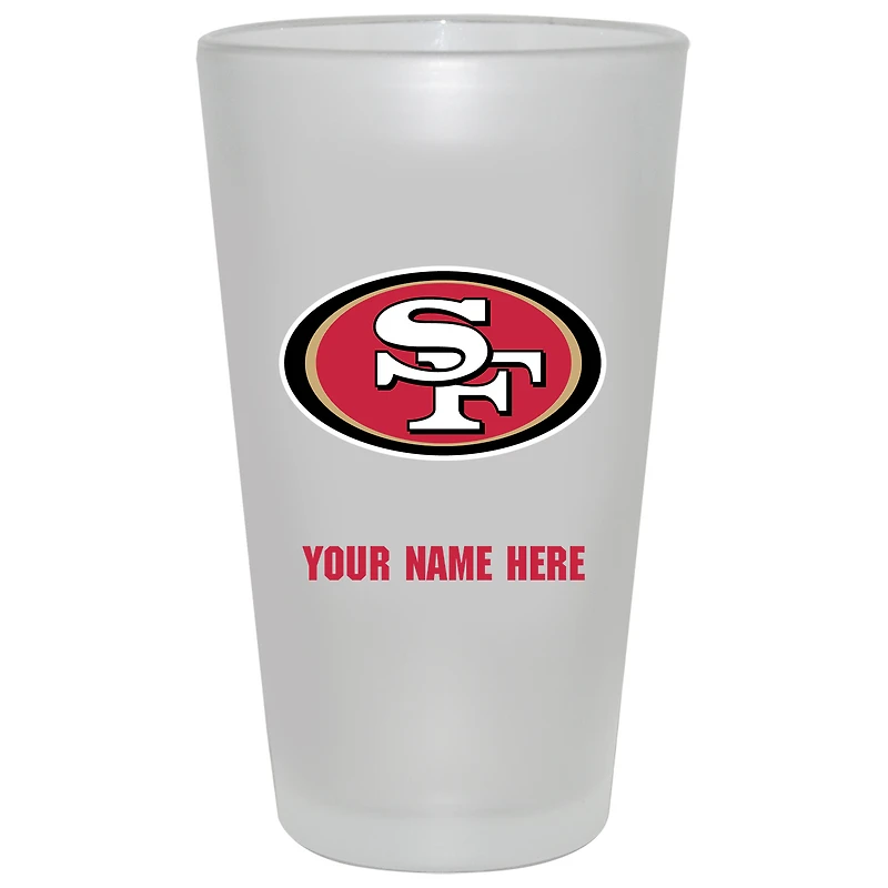 San Francisco 49ers 16oz. Frosted Personalized Pint Glass