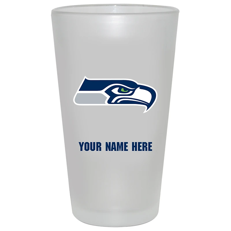 Seattle Seahawks 16oz. Frosted Personalized Pint Glass