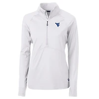 Women's Cutter & Buck West Virginia Mountaineers Adapt Eco Knit Half-Zip Pullover Jacket