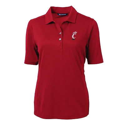 Women's Cutter & Buck Red Cincinnati Bearcats Virtue Eco Pique Recycled Polo