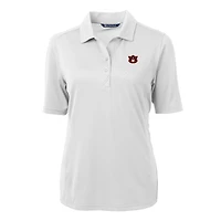 Women's Cutter & Buck White Auburn Tigers Virtue Eco Pique Recycled Polo