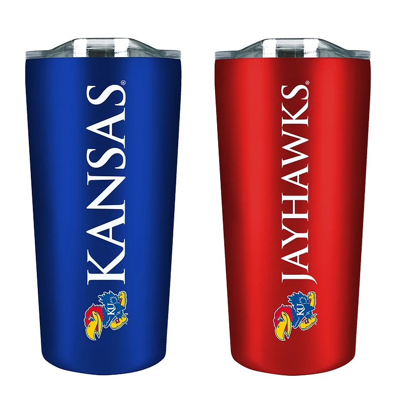 Kansas Jayhawks 18oz. Soft Touch Tumbler Two-Piece Set