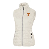 Women's Cutter & Buck White Tennessee Volunteers Rainier PrimaLoft Eco Full-Zip Vest
