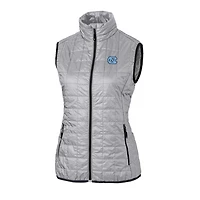Women's Cutter & Buck Gray North Carolina Tar Heels Rainier PrimaLoft Eco Full-Zip Vest