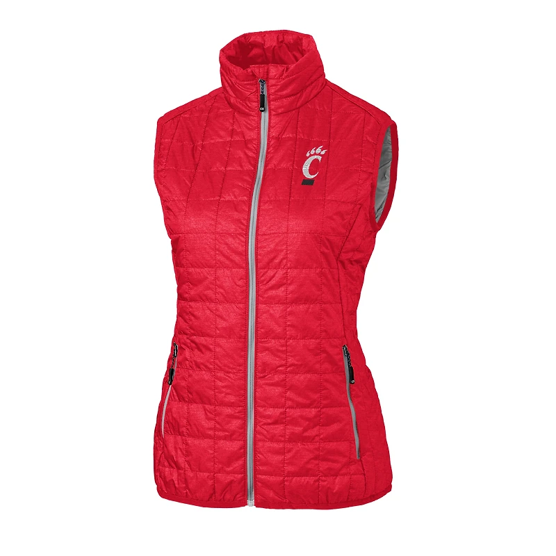 Women's Cutter & Buck Red Cincinnati Bearcats Rainier PrimaLoft Eco Full-Zip Vest