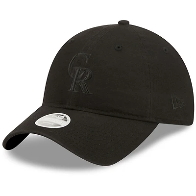 Women's New Era Colorado Rockies Black on Black Core Classic II 9TWENTY Adjustable Hat