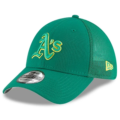 Youth New Era Green Athletics 2023 Batting Practice 39THIRTY Flex Hat