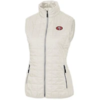 Women's Cutter & Buck Cream San Francisco 49ers Rainier PrimaLoft Eco Full-Zip Vest