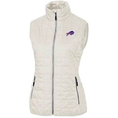 Women's Cutter & Buck Cream Buffalo Bills Rainier PrimaLoft Eco Full-Zip Vest