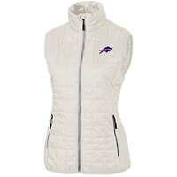Women's Cutter & Buck Cream Buffalo Bills Rainier PrimaLoft Eco Full-Zip Vest