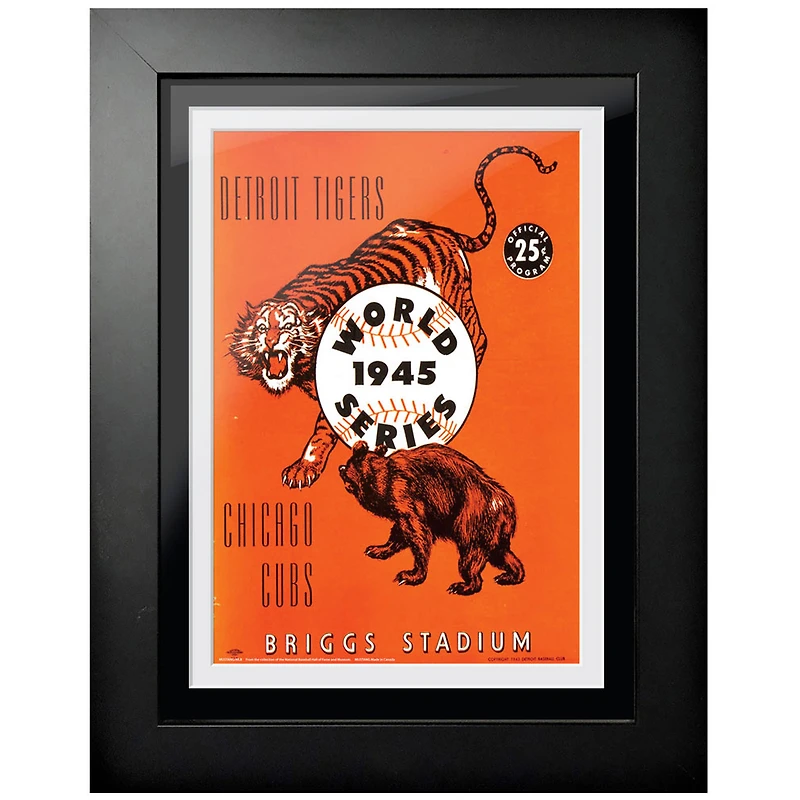 Detroit Tigers vs. Chicago Cubs 1945 World Series Vintage 12'' x 16'' Framed Program Cover