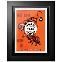 Detroit Tigers vs. Chicago Cubs 1945 World Series Vintage 12'' x 16'' Framed Program Cover