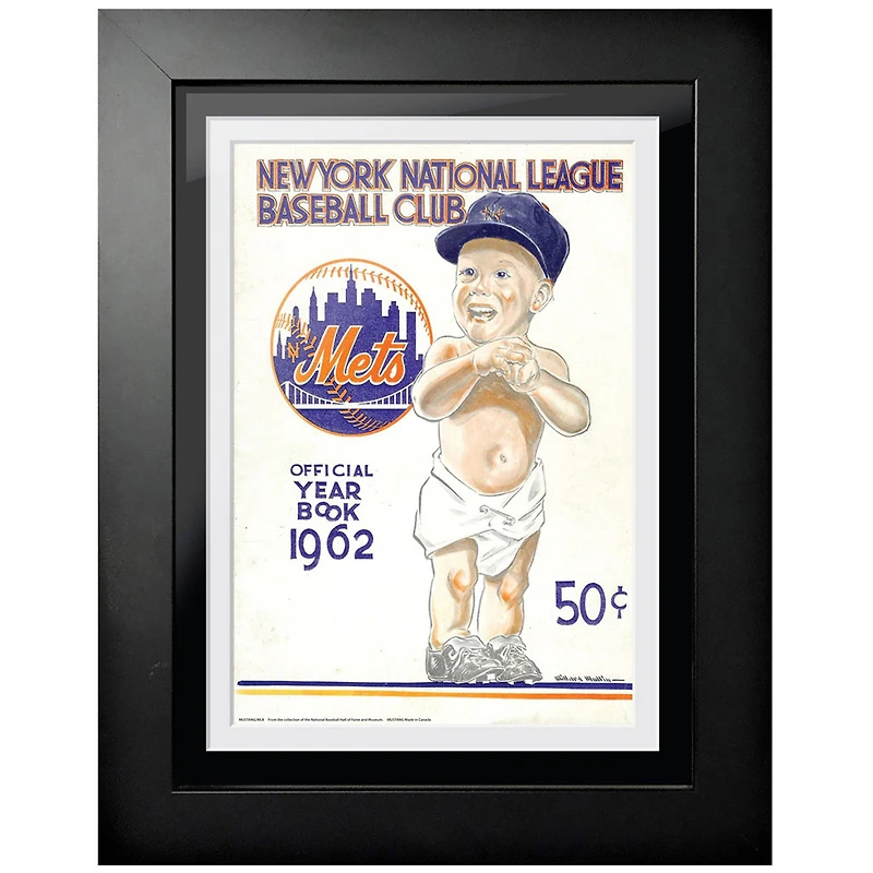 New York Mets Vintage 12'' x 16'' Framed Program Cover