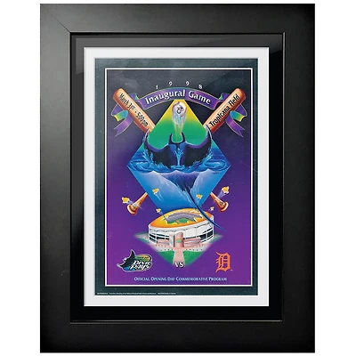 Tampa Bay Rays 1998 Inaugural Game Vintage 12'' x 16'' Framed Program Cover