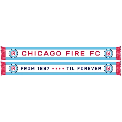 Light Blue Chicago Fire From 1997 Til Forever HD Knit Scarf