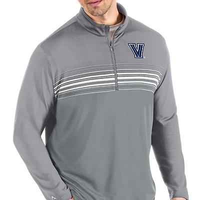 Men's Antigua Steel/Gray Villanova Wildcats Pace Quarter-Zip Pullover Jacket
