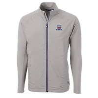 Men's Cutter & Buck Gray Arizona Wildcats Adapt Eco Knit Full-Zip Jacket
