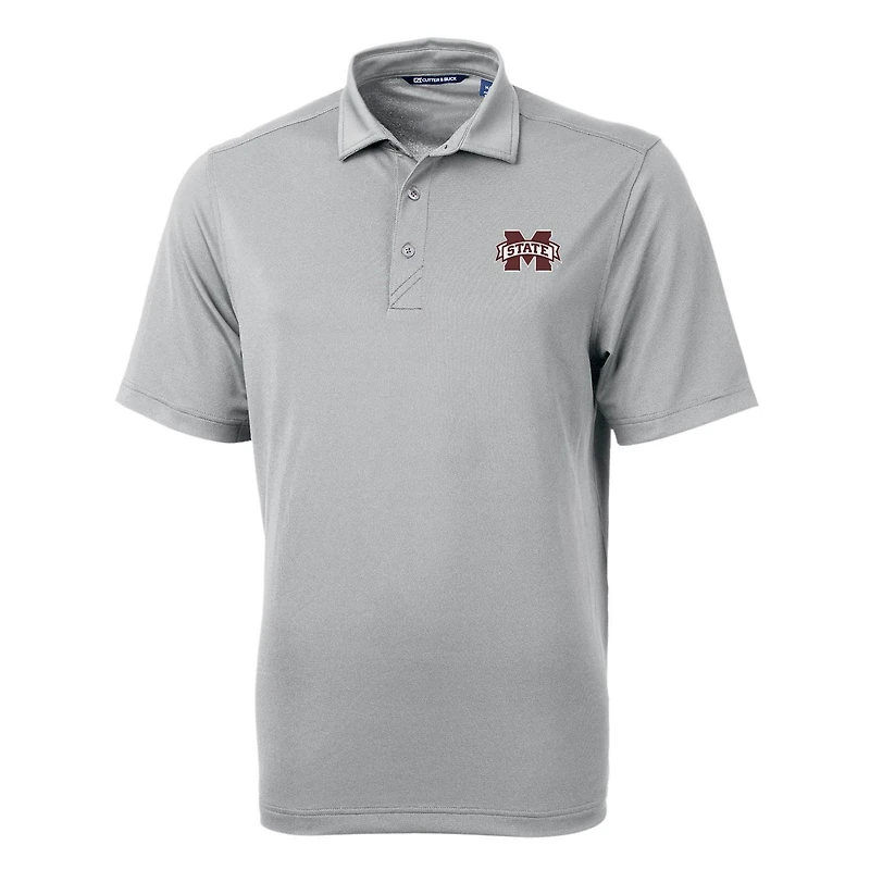 Men's Cutter & Buck Gray Mississippi State Bulldogs Virtue Eco Pique Recycled Polo