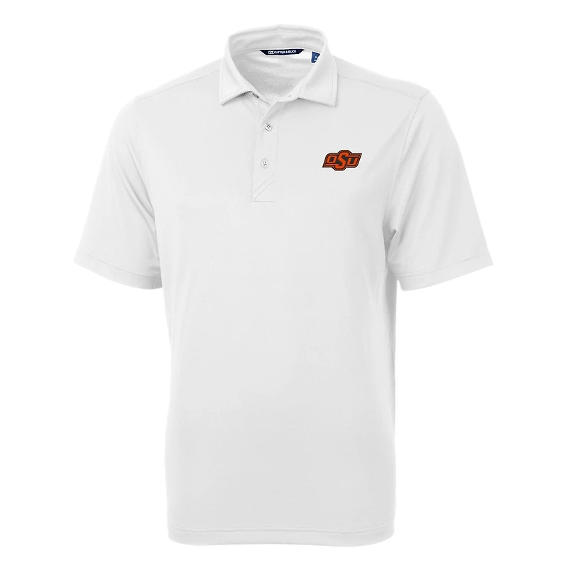 Men's Cutter & Buck White Oklahoma State Cowboys Big & Tall Virtue Eco Pique Recycled Polo
