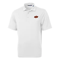 Men's Cutter & Buck White Oklahoma State Cowboys Big & Tall Virtue Eco Pique Recycled Polo