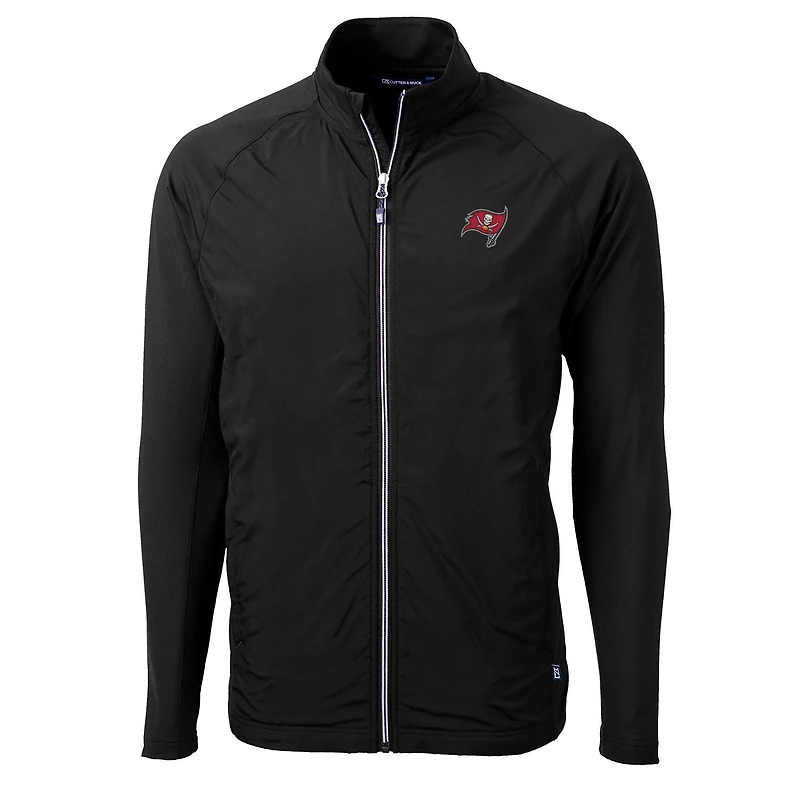 Men's Cutter & Buck Black Tampa Bay Buccaneers Adapt Eco Knit Full-Zip Jacket