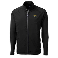 Men's Cutter & Buck Black Jacksonville Jaguars Adapt Eco Knit Full-Zip Jacket