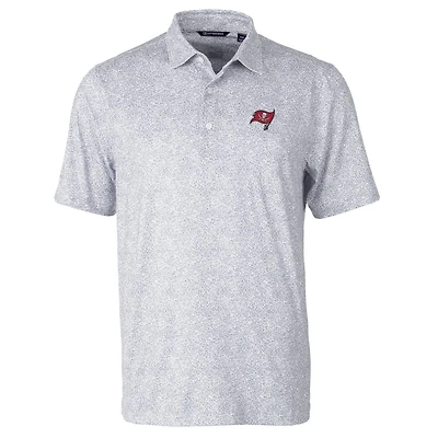 Men's Cutter & Buck Gray Tampa Bay Buccaneers Pike Constellation Print Stretch Polo