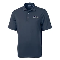 Men's Cutter & Buck College Navy Seattle Seahawks Big & Tall Virtue Eco Pique Recycled Polo
