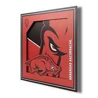 Arkansas Razorbacks 12'' x 12'' 3D Logo Wall Art