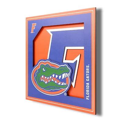 Florida Gators 12'' x 12'' 3D Logo Wall Art