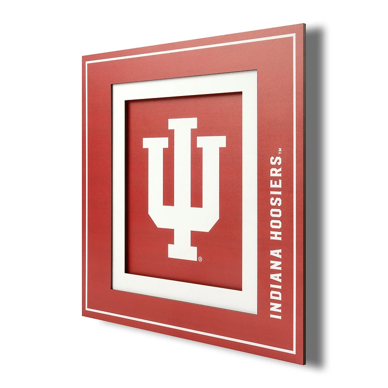 Indiana Hoosiers 12'' x 12'' 3D Logo Wall Art