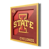 Iowa State Cyclones 12'' x 12'' 3D Logo Wall Art