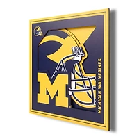 Michigan Wolverines 12'' x 12'' 3D Logo Wall Art