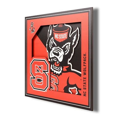 NC State Wolfpack 12'' x 12'' 3D Logo Wall Art