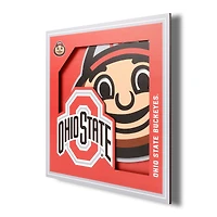 Ohio State Buckeyes 12'' x 12'' 3D Logo Wall Art