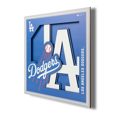 Los Angeles Dodgers 12'' x 12'' 3D Logo Wall Art