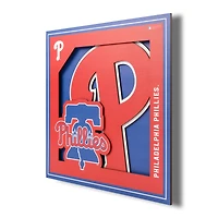 Philadelphia Phillies 12'' x 12'' 3D Logo Wall Art