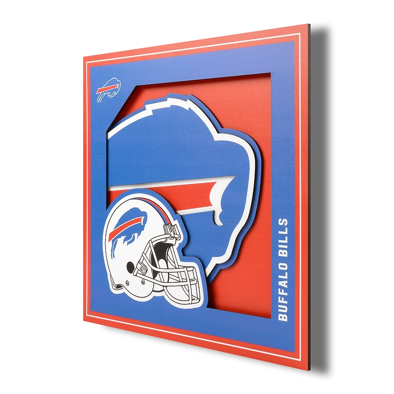 Buffalo Bills 12'' x 12'' 3D Logo Wall Art