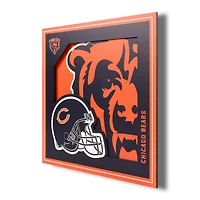 Chicago Bears 12'' x 12'' 3D Logo Wall Art