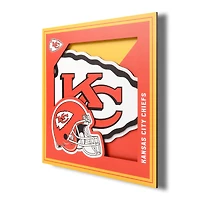 Kansas City Chiefs 12'' x 12'' 3D Logo Wall Art