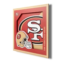 San Francisco 49ers 12'' x 12'' 3D Logo Wall Art