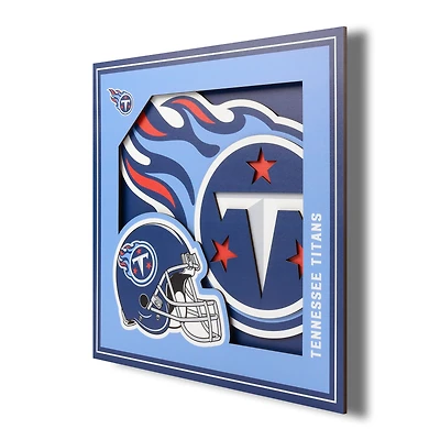 Tennessee Titans 12'' x 12'' 3D Logo Wall Art