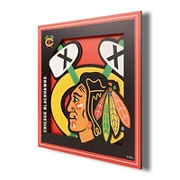 Chicago Blackhawks 12'' x 12'' 3D Logo Wall Art