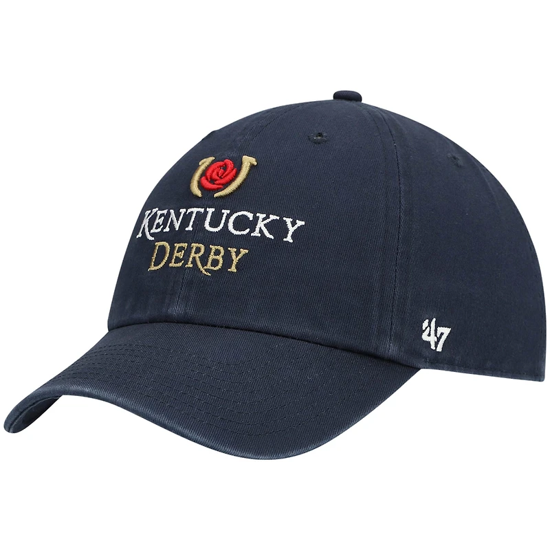 Men's '47 Navy Kentucky Derby Logo Icon Clean Up Adjustable Hat