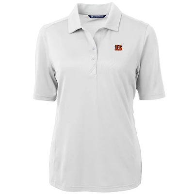 Women's Cutter & Buck White Cincinnati Bengals Virtue Eco Pique Recycled Polo