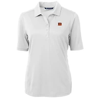 Women's Cutter & Buck White Cincinnati Bengals Virtue Eco Pique Recycled Polo