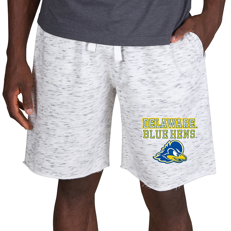Men's Concepts Sport White/Charcoal Delaware Fightin' Blue Hens Alley Fleece Shorts