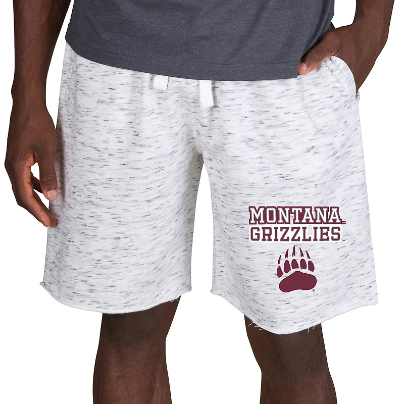 Men's Concepts Sport White/Charcoal Montana Grizzlies Alley Fleece Shorts