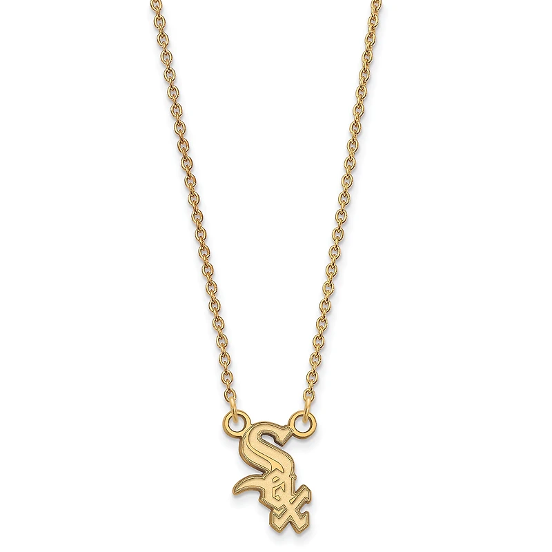 Women's Chicago White Sox 18'' 10k Yellow Gold Small Pendant Necklace