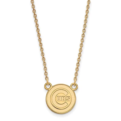 Women's Chicago Cubs 18'' 10k Yellow Gold Small Pendant Necklace